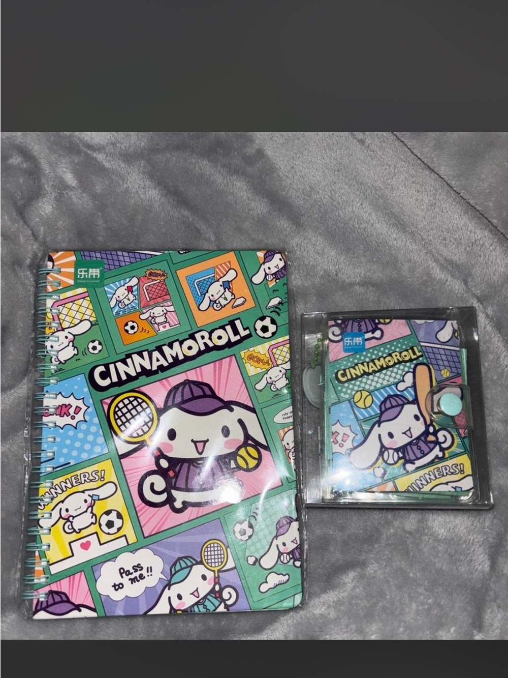 Sanrio Cinnamoroll Spiral Notebook & Mini Binder Set - Teal, Purple, Pink